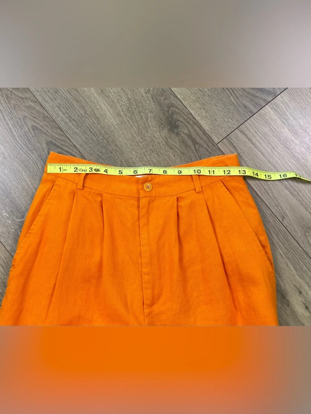 Reformation Vesta Wide Leg 100% Linen Citrus Orange Size 2